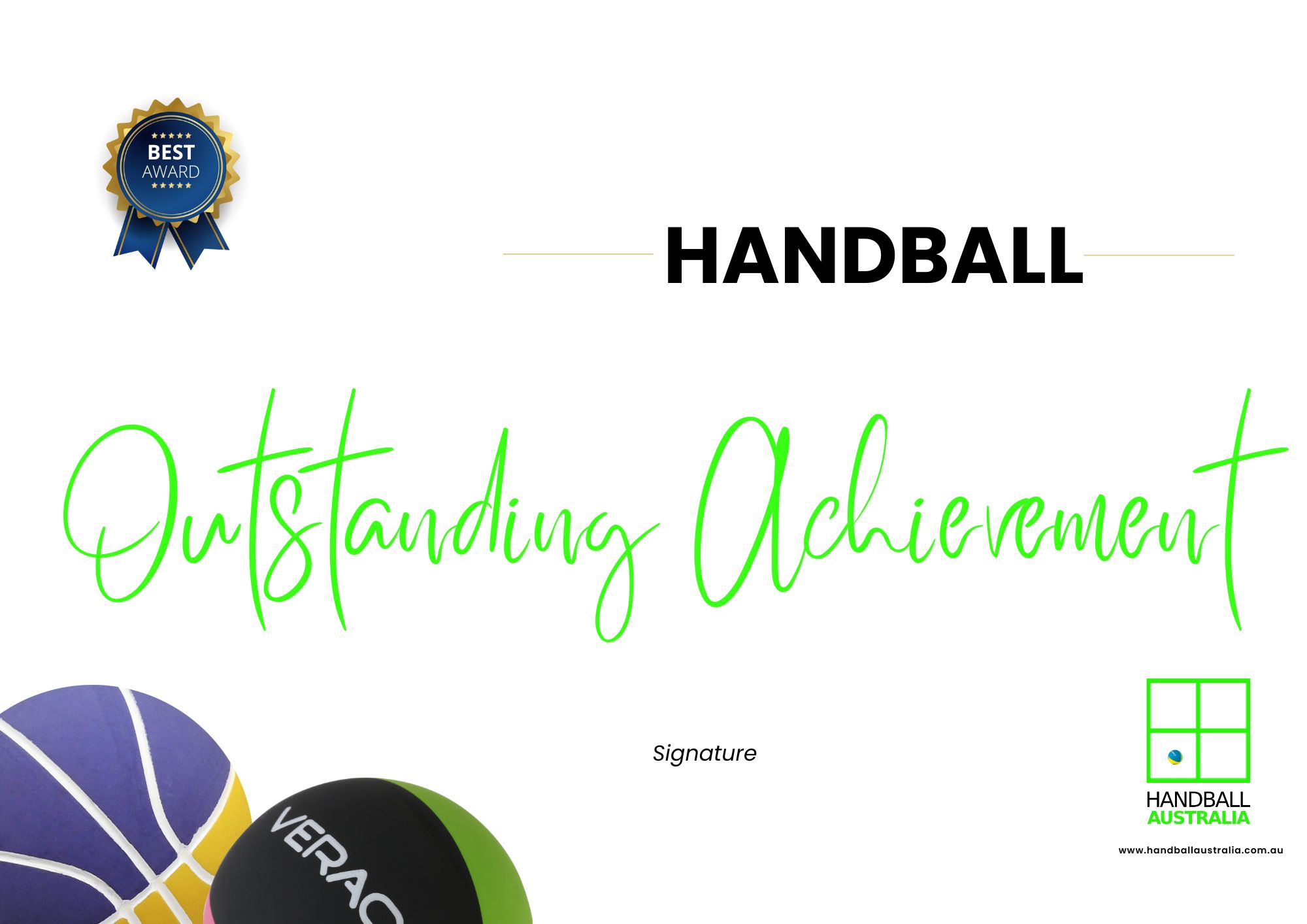 Certificate - Outstanding Achievement