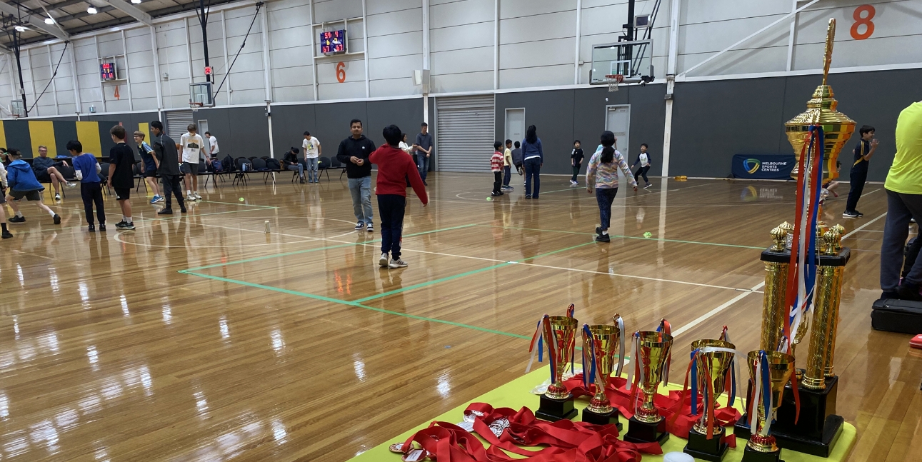 Melbourne school downball competition court MSAC